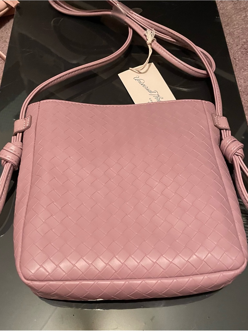 Woven Crossbody Bag in Dusty Pink Purple Universal Threads NWT